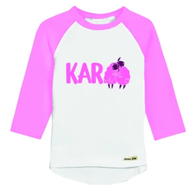 Africa pink Long Sleeve Raglan